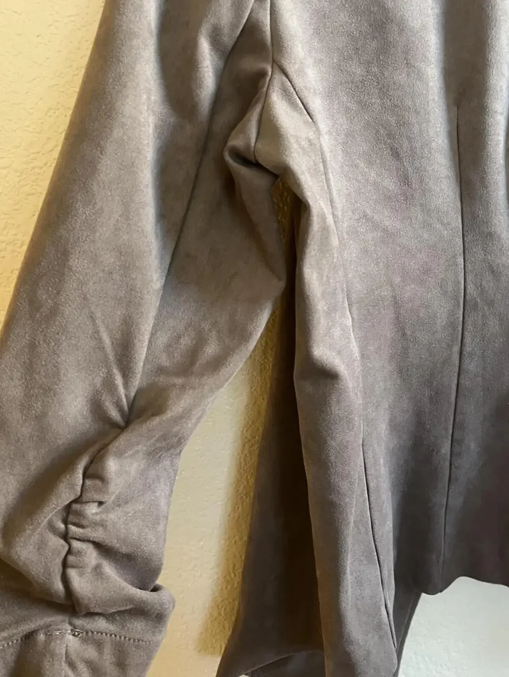 Alfani Suede Open Front Jacket - Small - Picture 4 of 4